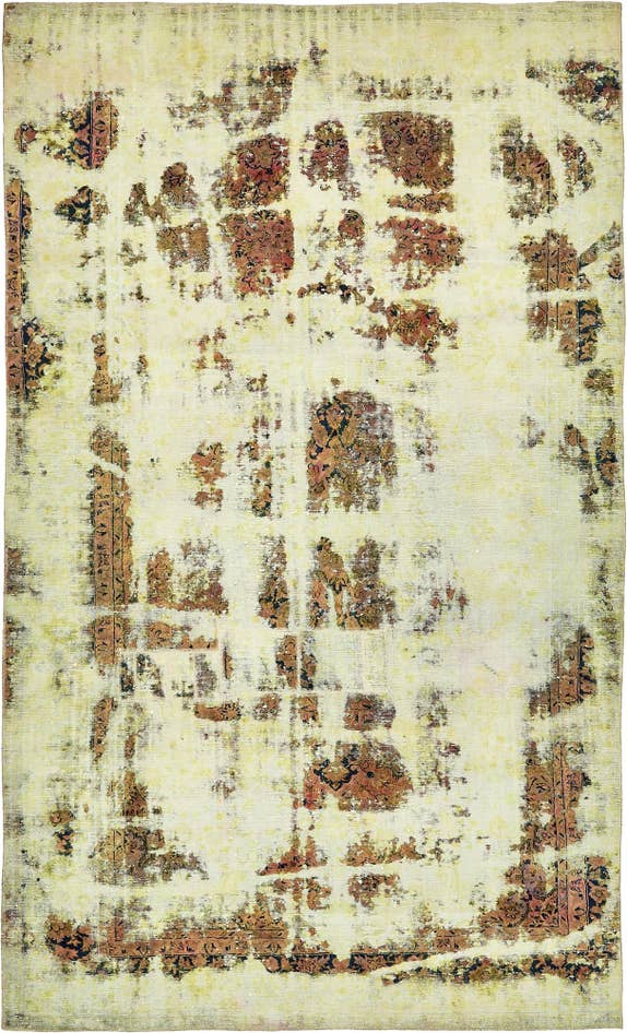 Detail image of 6' 9 x 11' 2 Hand Knotted Ultra Vintage Persian Wool Rug