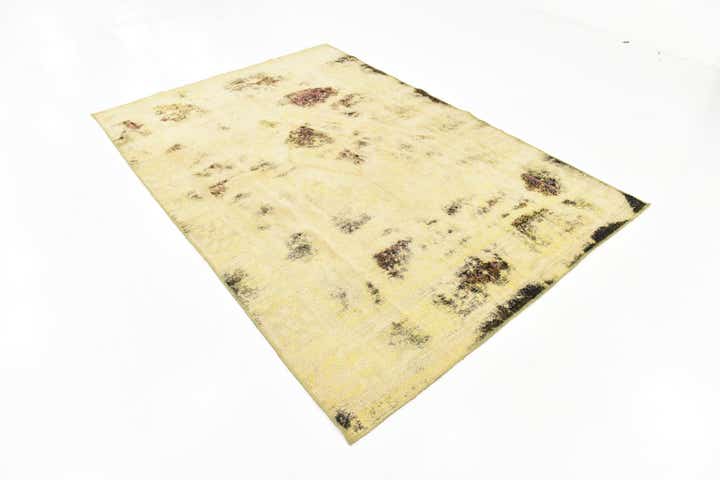 6' 9 x 9' 9 Hand Knotted Ultra Vintage Persian Wool Rug