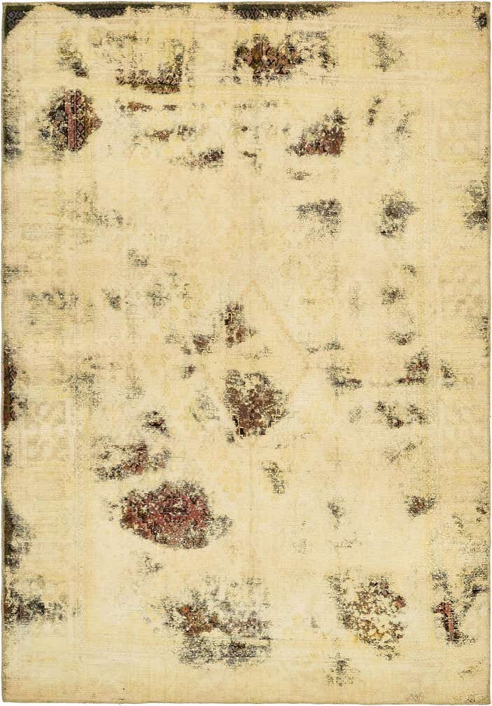 6' 9 x 9' 9 Hand Knotted Ultra Vintage Persian Wool Rug