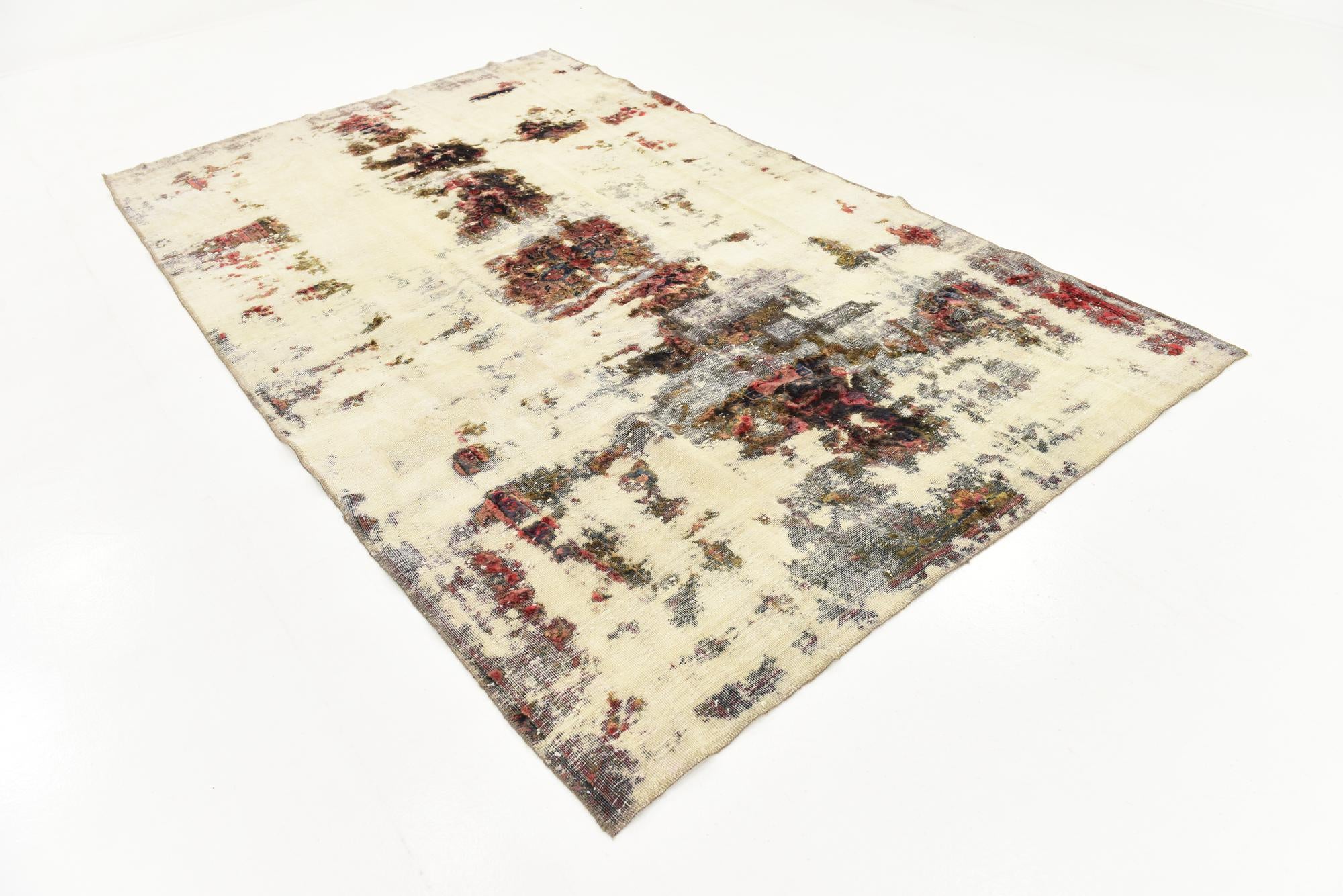6' x 9' 10 Hand Knotted Ultra Vintage Persian Wool Rug