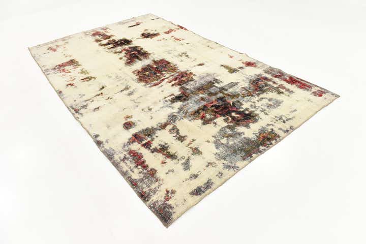 6' x 9' 10 Hand Knotted Ultra Vintage Persian Wool Rug