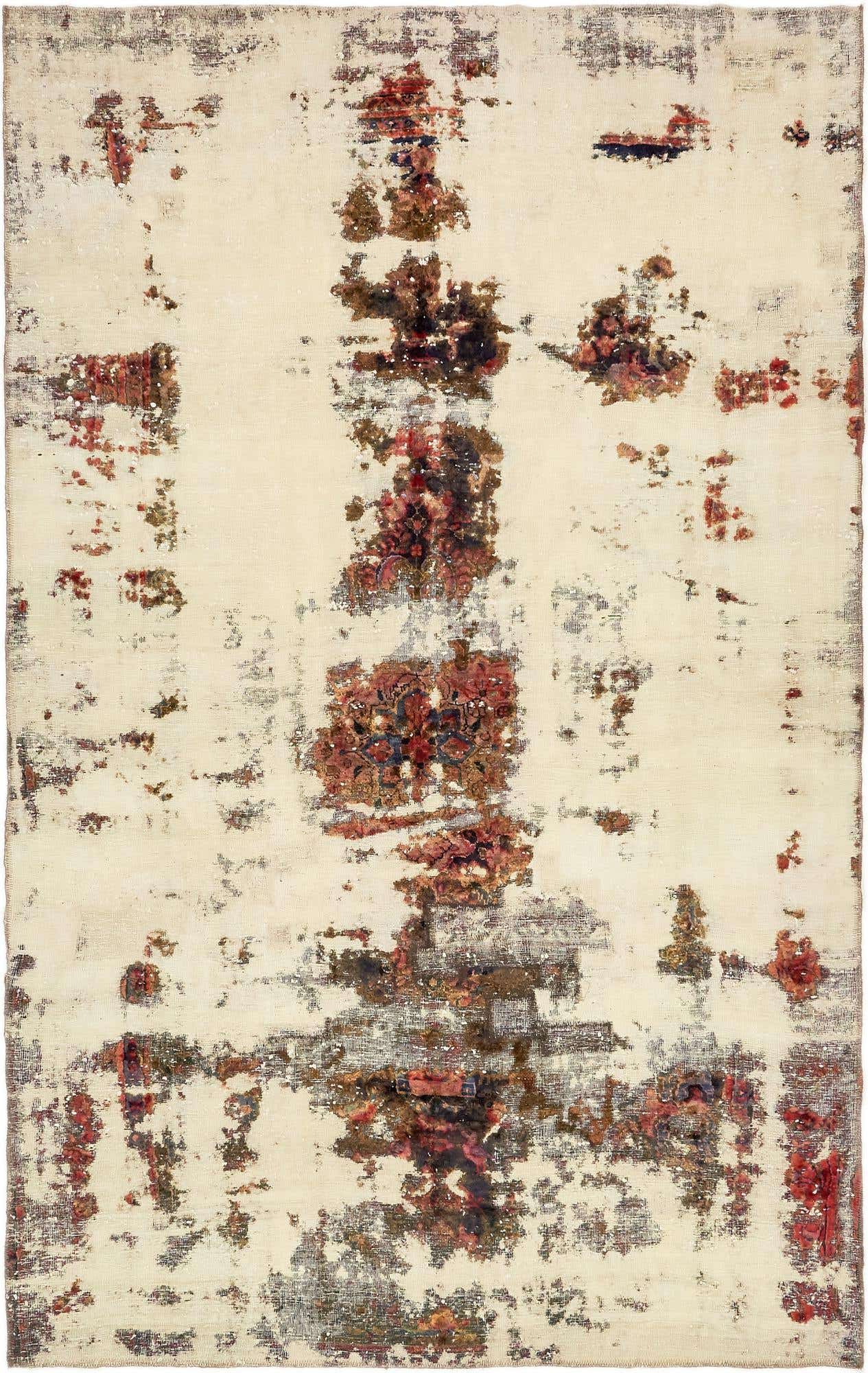 6' x 9' 10 Hand Knotted Ultra Vintage Persian Wool Rug