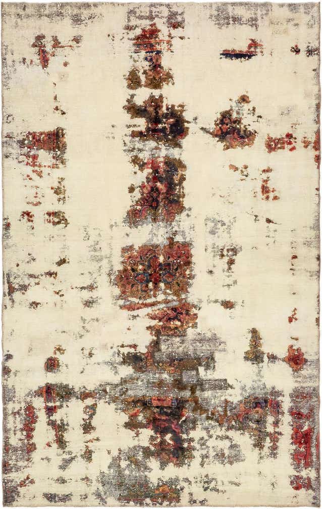 6' x 9' 10 Hand Knotted Ultra Vintage Persian Wool Rug