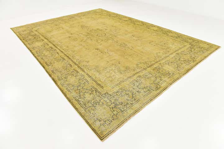 9' 8 x 13' 3 Hand Knotted Ultra Vintage Persian Wool Rug