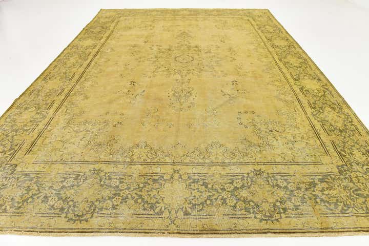 9' 8 x 13' 3 Hand Knotted Ultra Vintage Persian Wool Rug