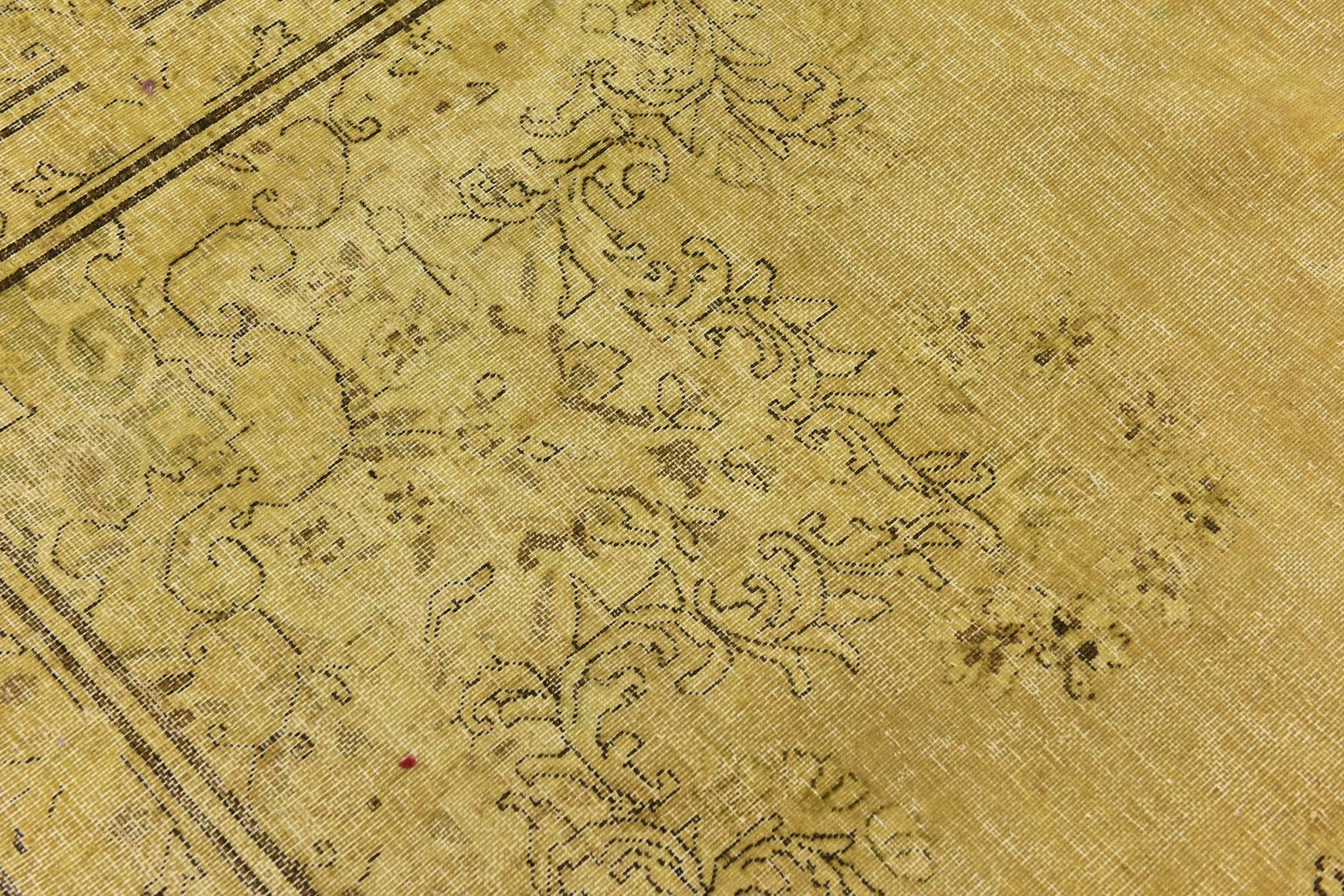 9' 8 x 13' 3 Hand Knotted Ultra Vintage Persian Wool Rug