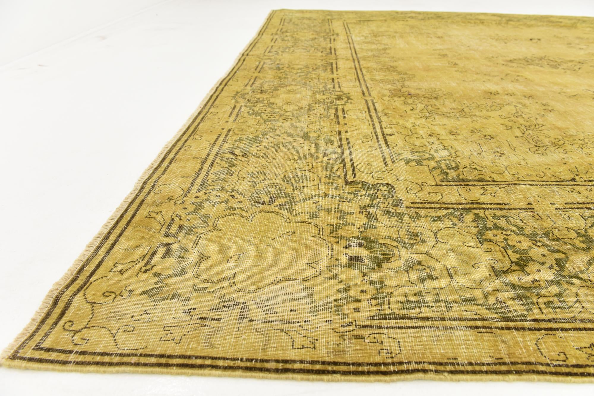 9' 8 x 13' 3 Hand Knotted Ultra Vintage Persian Wool Rug