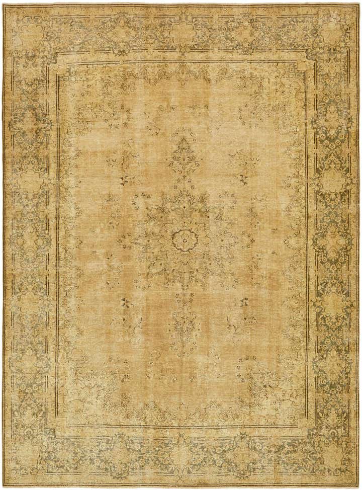 9' 8 x 13' 3 Hand Knotted Ultra Vintage Persian Wool Rug