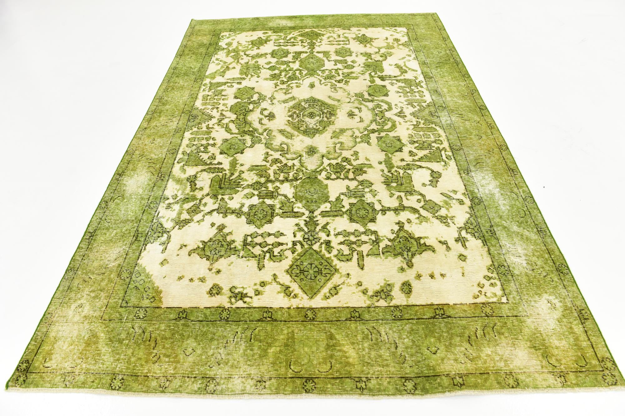 6' 4 x 9' 8 Hand Knotted Ultra Vintage Persian Wool Rug