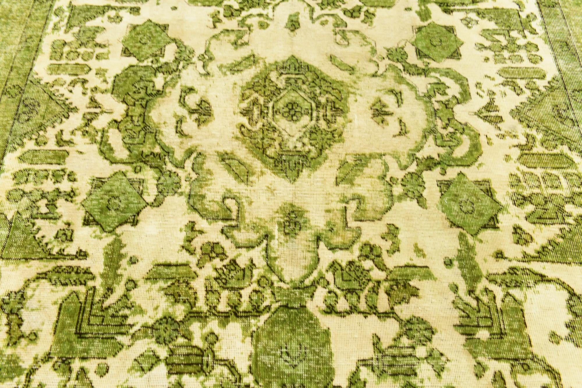 6' 4 x 9' 8 Hand Knotted Ultra Vintage Persian Wool Rug