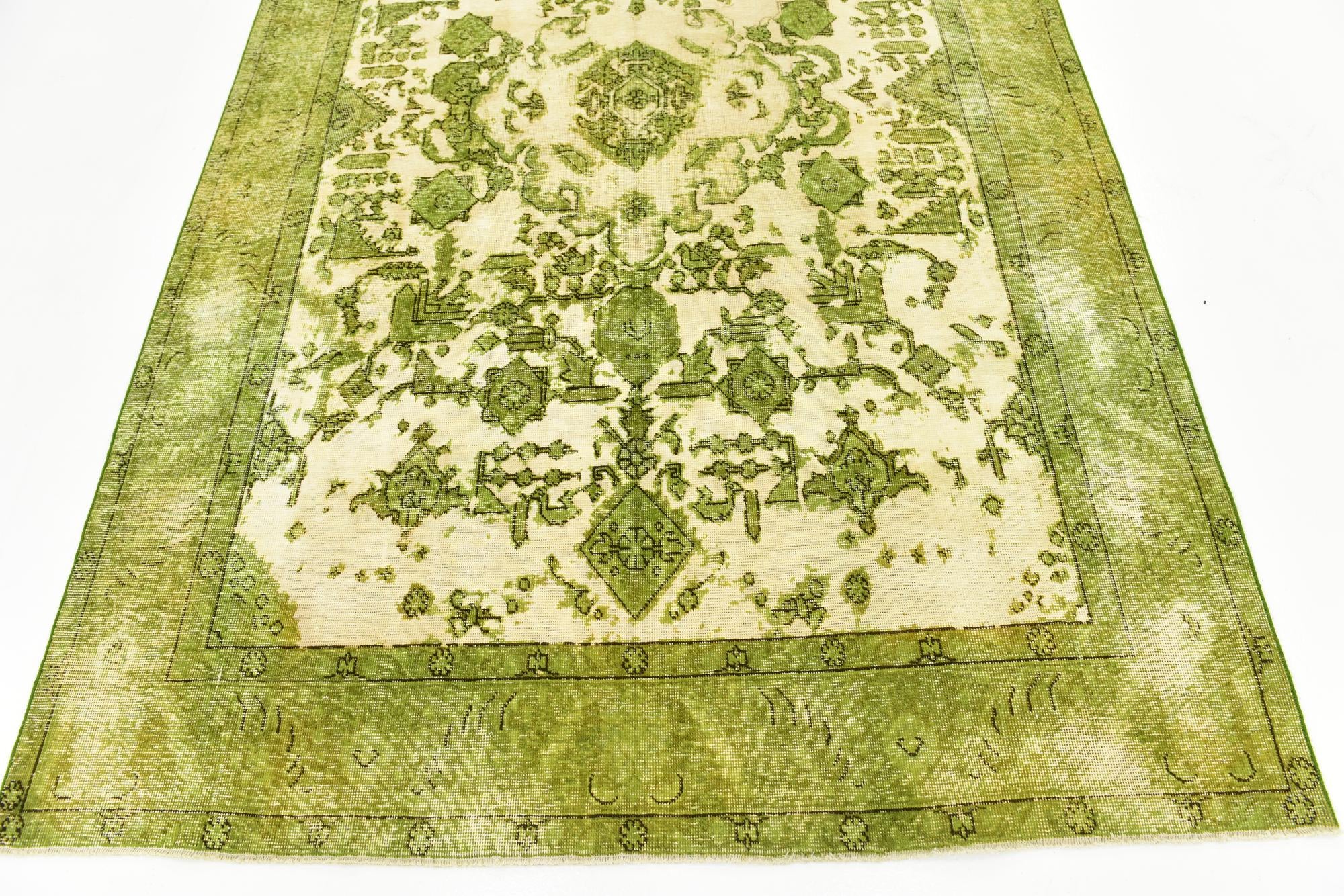 6' 4 x 9' 8 Hand Knotted Ultra Vintage Persian Wool Rug