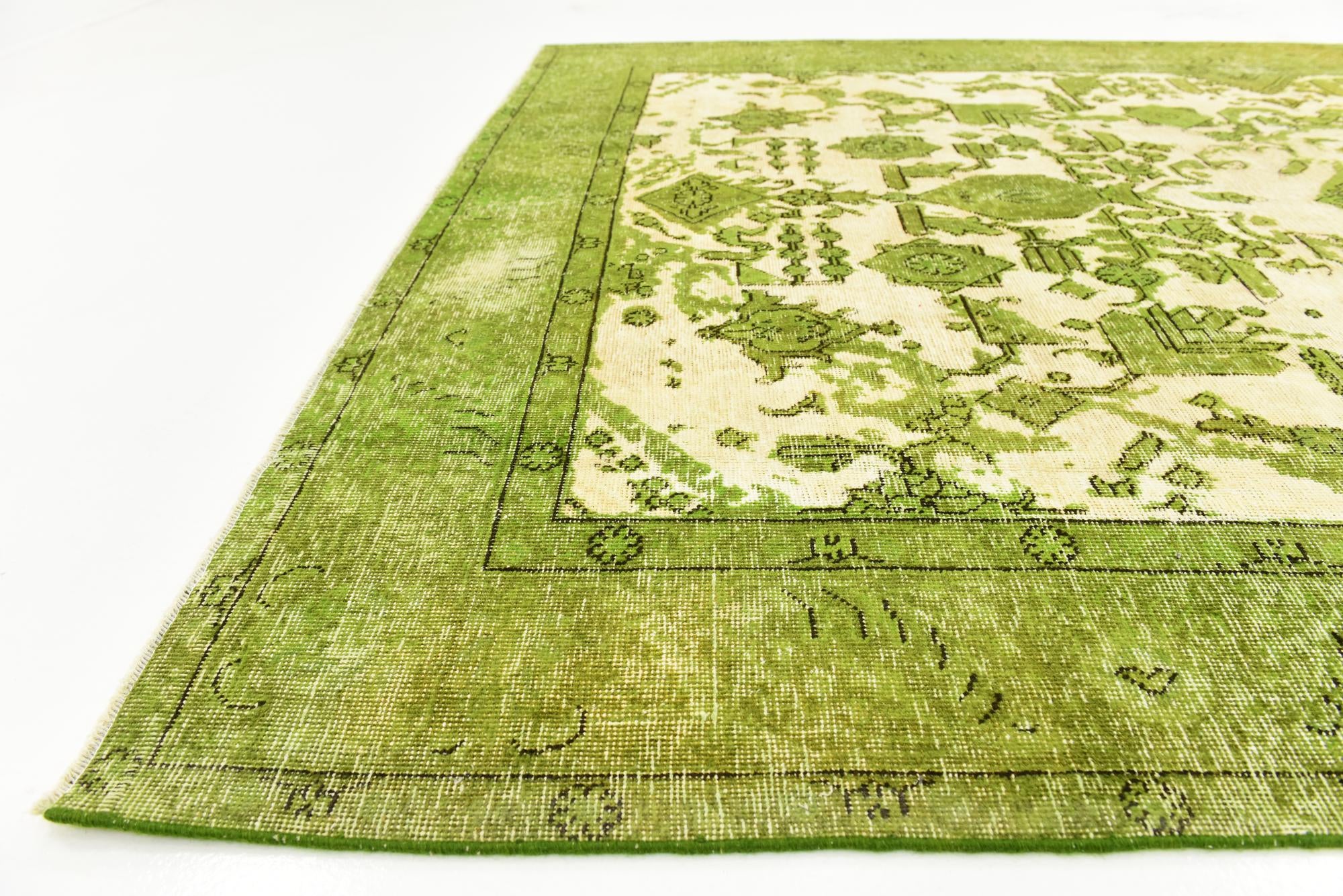6' 4 x 9' 8 Hand Knotted Ultra Vintage Persian Wool Rug