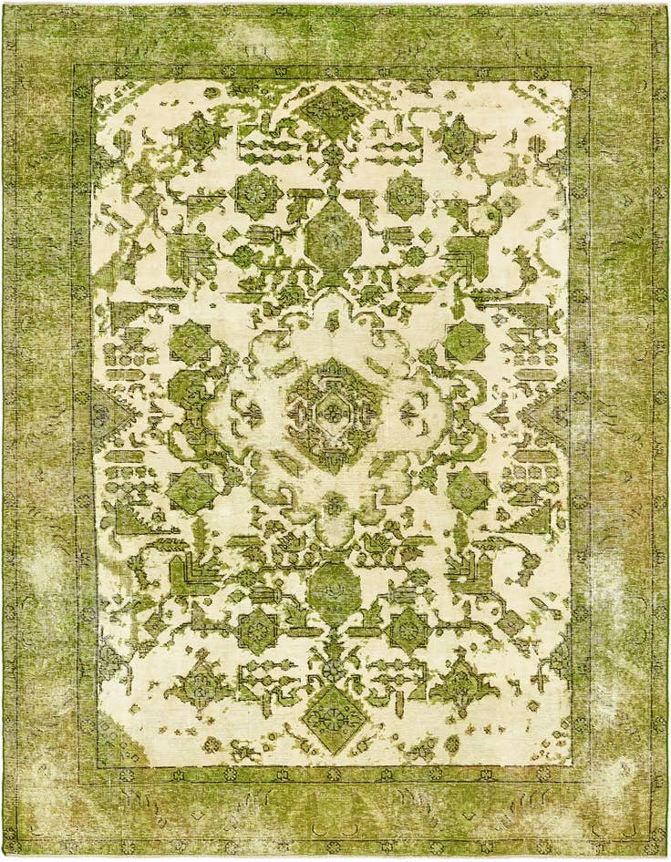 Detail image of 6' 4 x 9' 8 Hand Knotted Ultra Vintage Persian Wool Rug