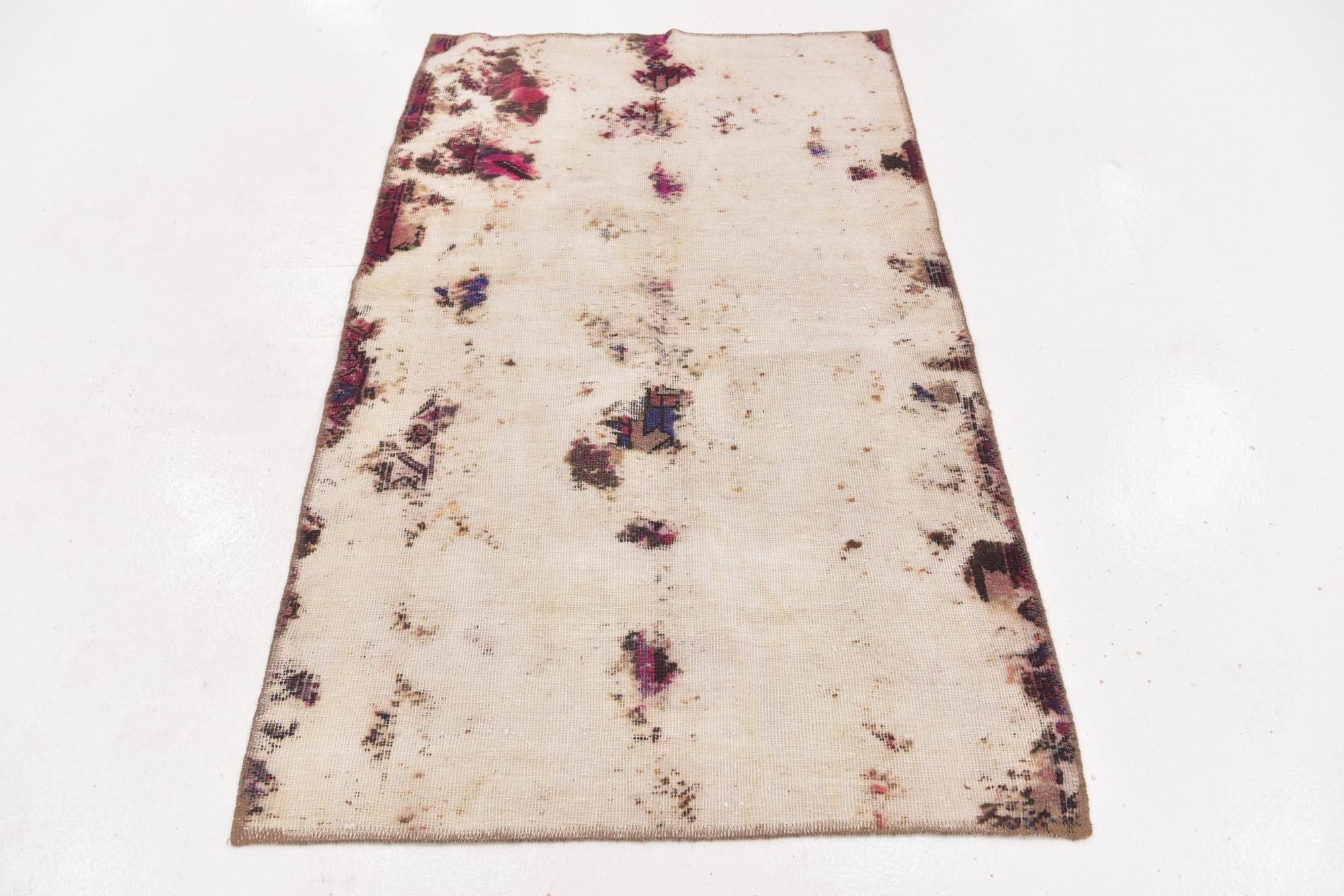 3' 4 x 5' 7 Hand Knotted Ultra Vintage Persian Wool Rug