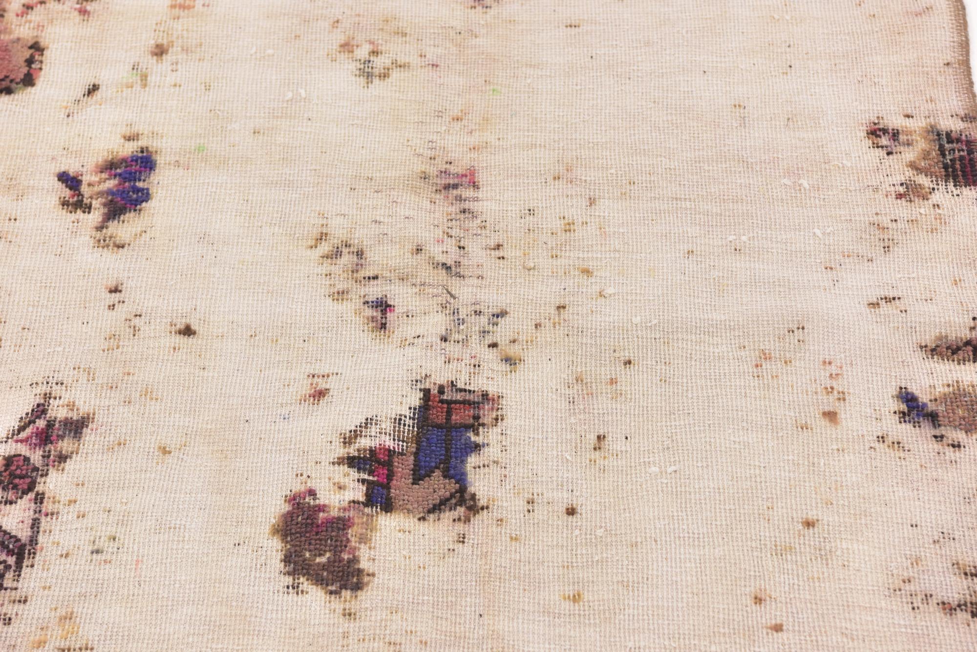 3' 4 x 5' 7 Hand Knotted Ultra Vintage Persian Wool Rug