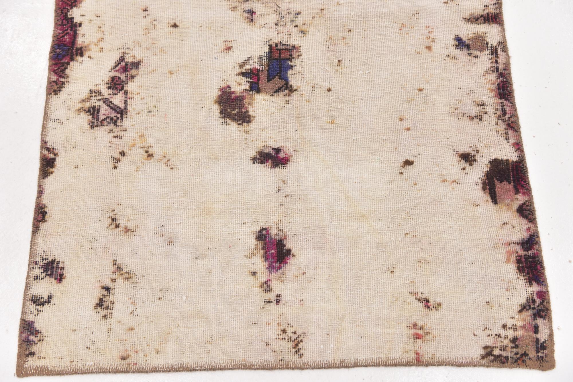 3' 4 x 5' 7 Hand Knotted Ultra Vintage Persian Wool Rug