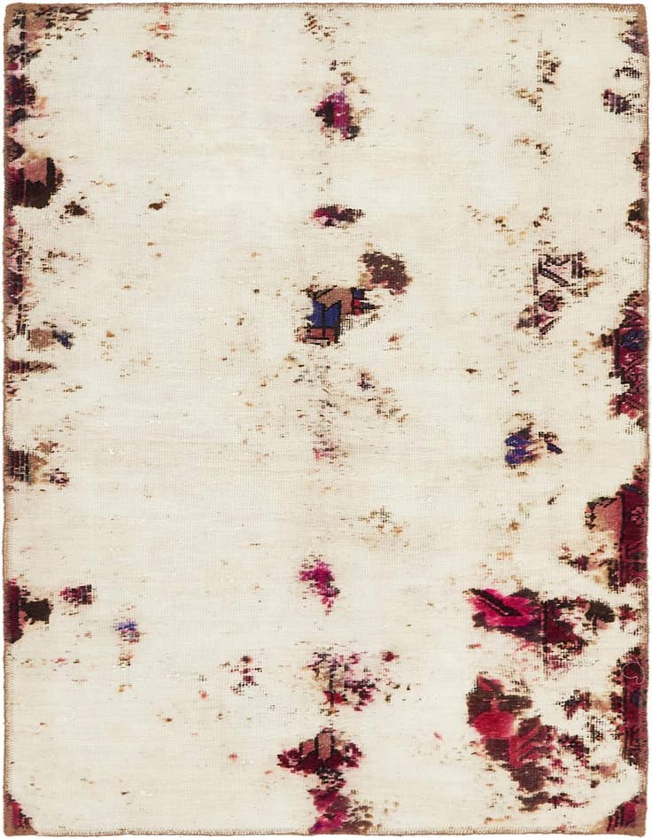 Detail image of 3' 4 x 5' 7 Hand Knotted Ultra Vintage Persian Wool Rug
