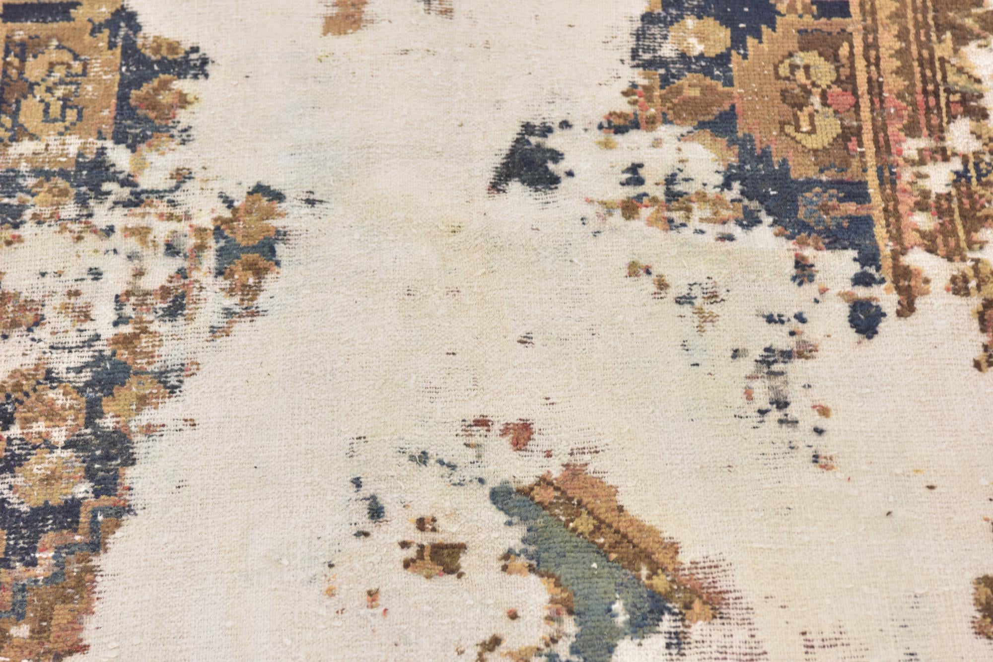3' 7 x 6' 5 Hand Knotted Ultra Vintage Persian Wool Rug