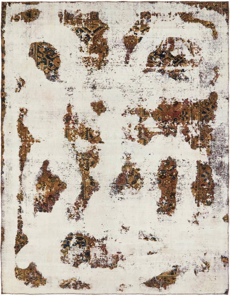 Detail image of 8' 5 x 10' 8 Hand Knotted Ultra Vintage Persian Wool Rug