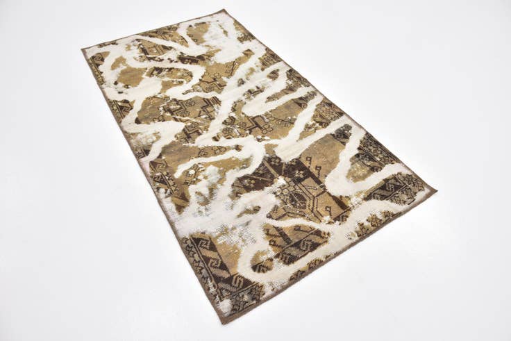 Detail image of 3' 2 x 6' Hand Knotted Ultra Vintage Persian Wool Rug