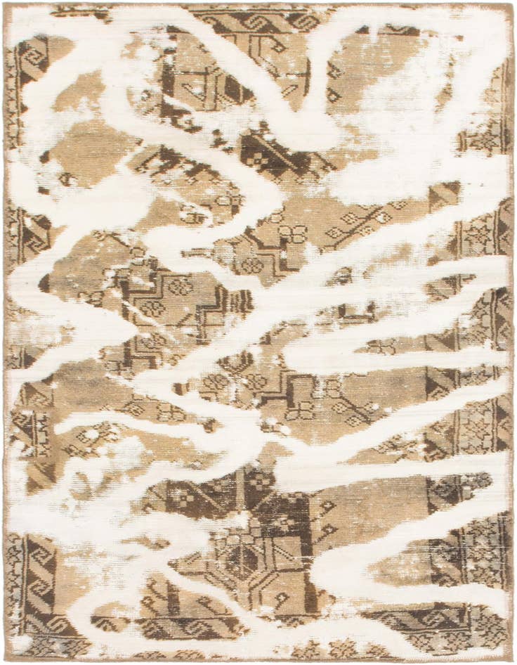 Detail image of 3' 2 x 6' Hand Knotted Ultra Vintage Persian Wool Rug