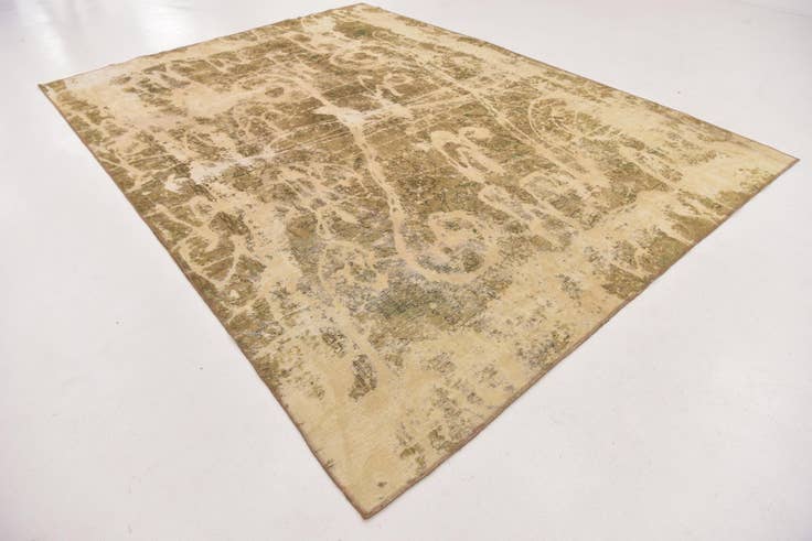 Detail image of 8' 8 x 12' Hand Knotted Ultra Vintage Persian Wool Rug
