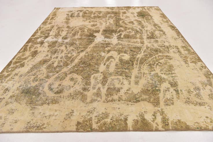 Detail image of 8' 8 x 12' Hand Knotted Ultra Vintage Persian Wool Rug