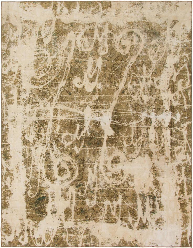 Detail image of 8' 8 x 12' Hand Knotted Ultra Vintage Persian Wool Rug