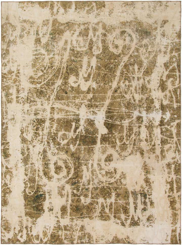 8' 8 x 12' Hand Knotted Ultra Vintage Persian Wool Rug