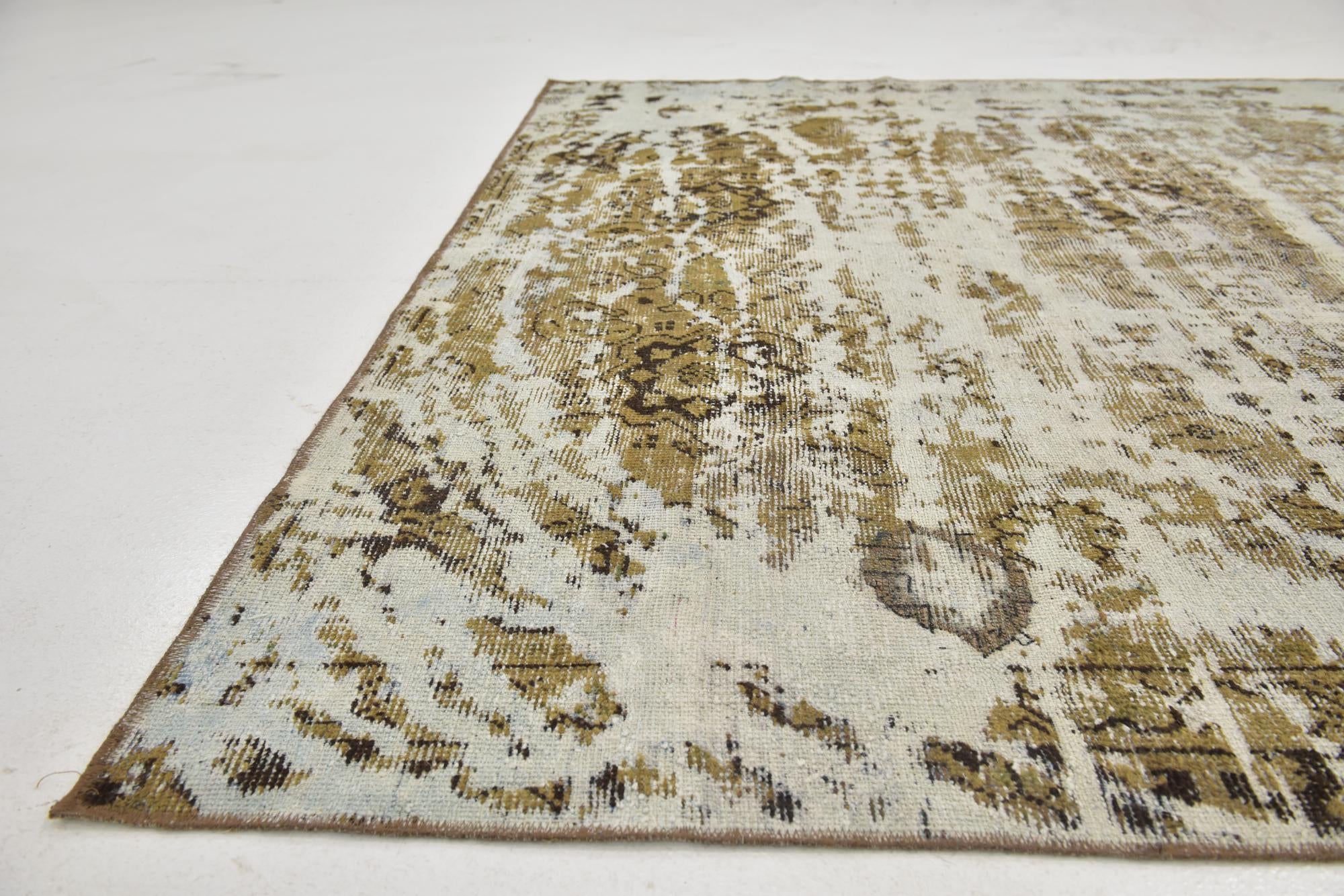 6' 7 x 8' 9 Hand Knotted Ultra Vintage Persian Wool Rug