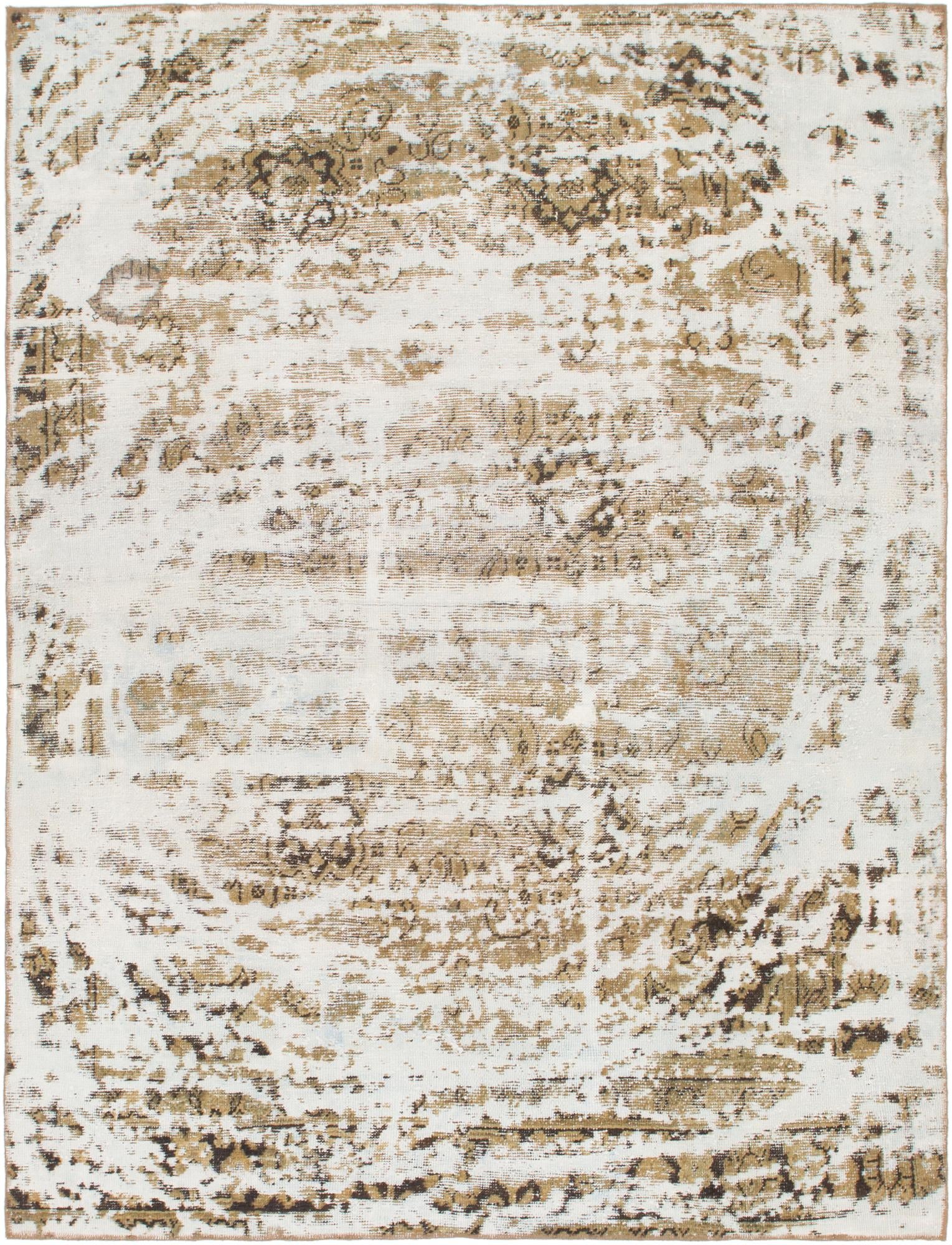 6' 7 x 8' 9 Hand Knotted Ultra Vintage Persian Wool Rug