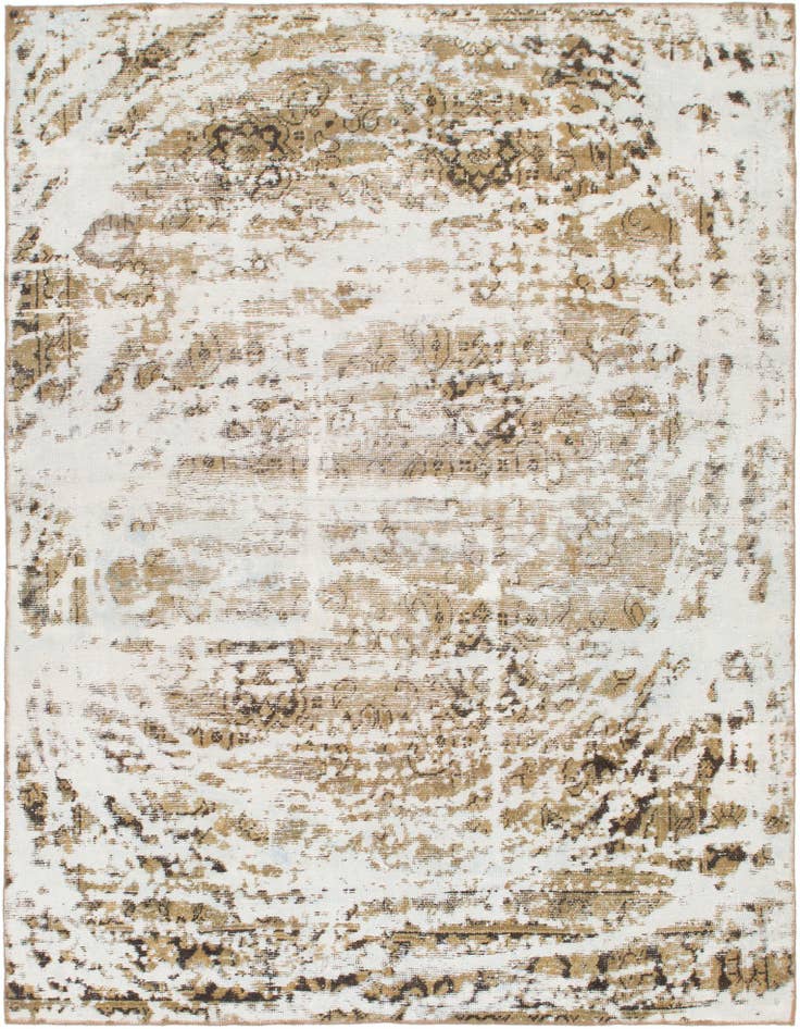 Detail image of 6' 7 x 8' 9 Hand Knotted Ultra Vintage Persian Wool Rug