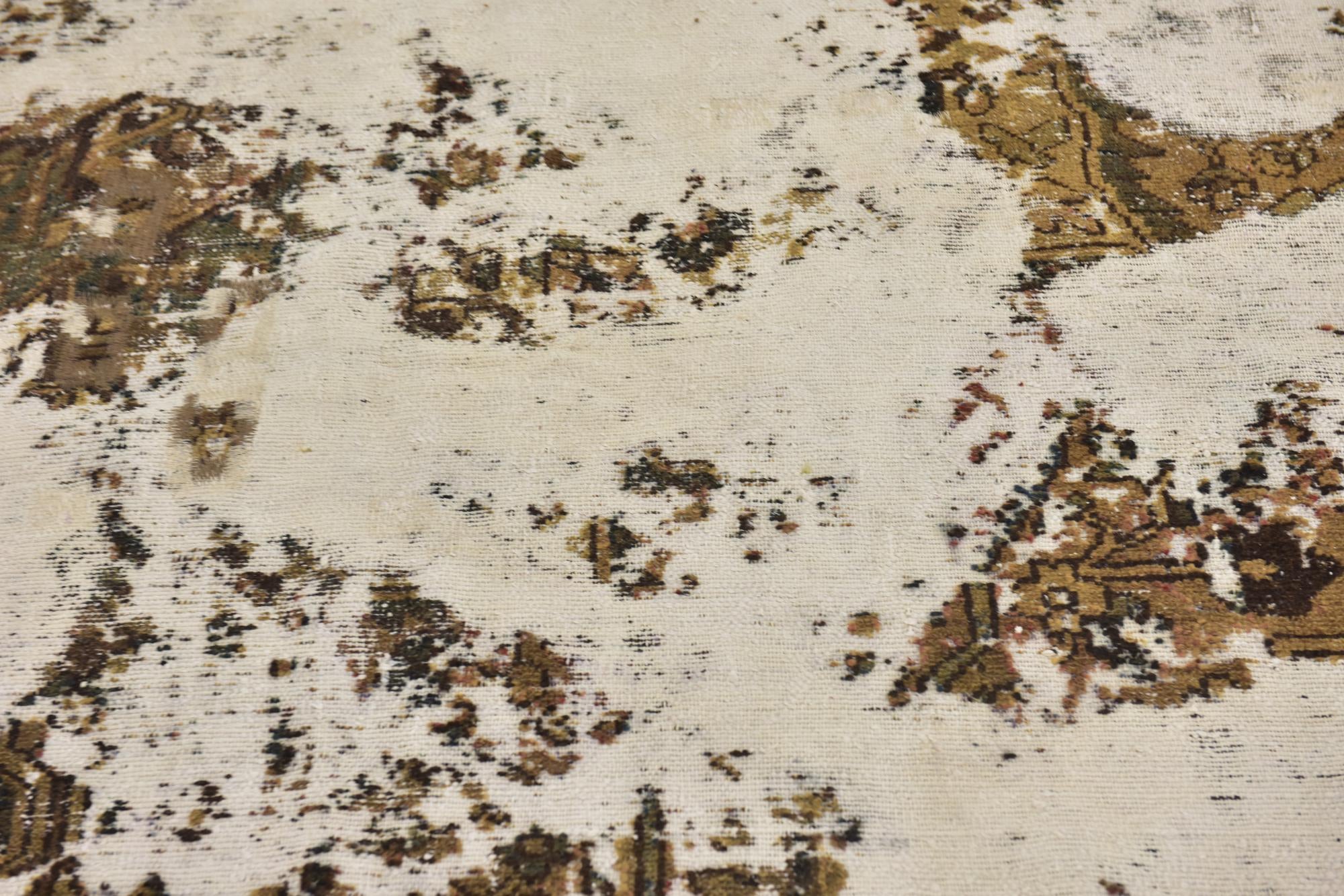 5' 6 x 9' Hand Knotted Ultra Vintage Persian Wool Rug