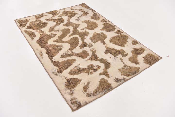 4' x 5' 3 Hand Knotted Ultra Vintage Persian Wool Rug