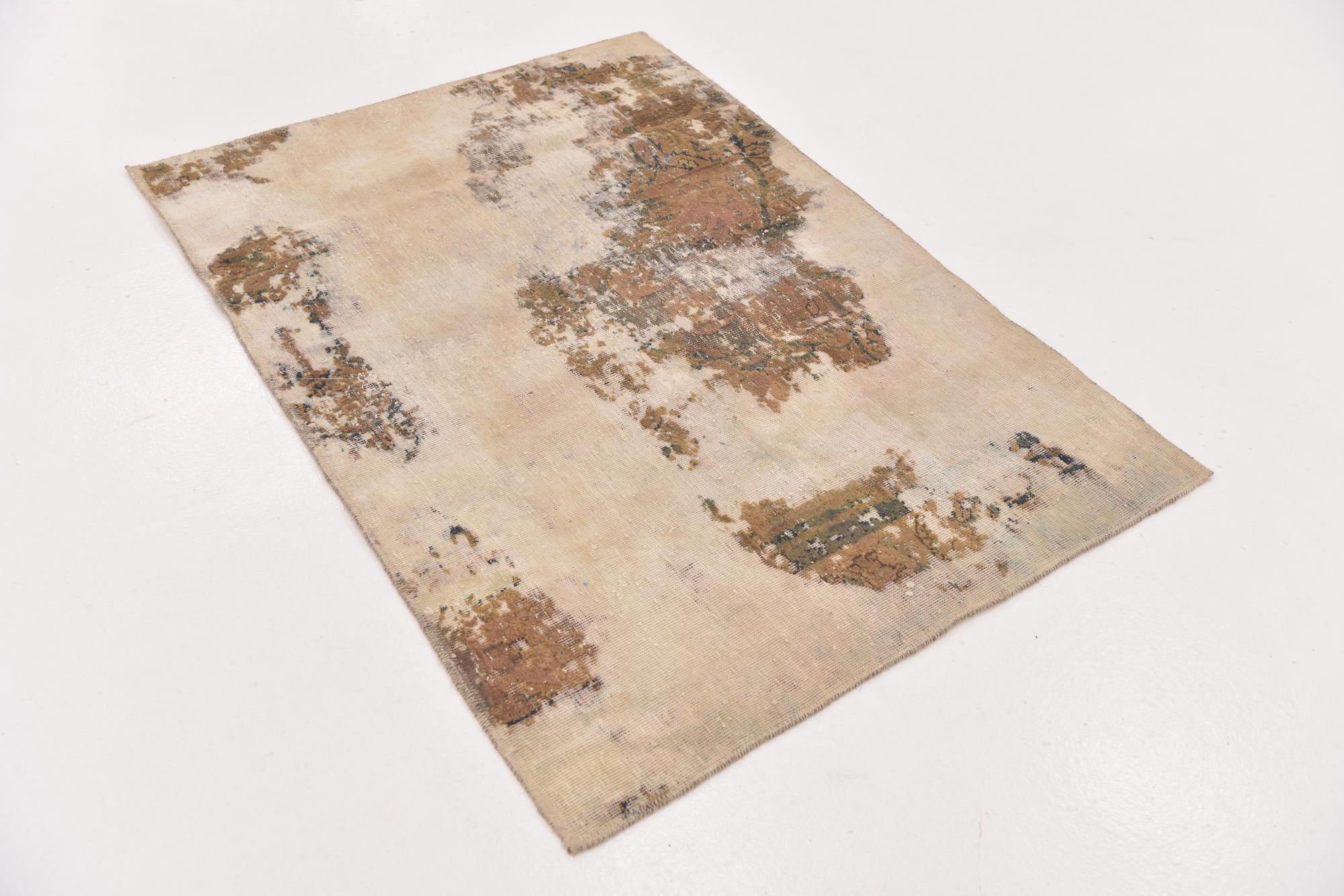 3' x 4' 4 Hand Knotted Ultra Vintage Persian Wool Rug