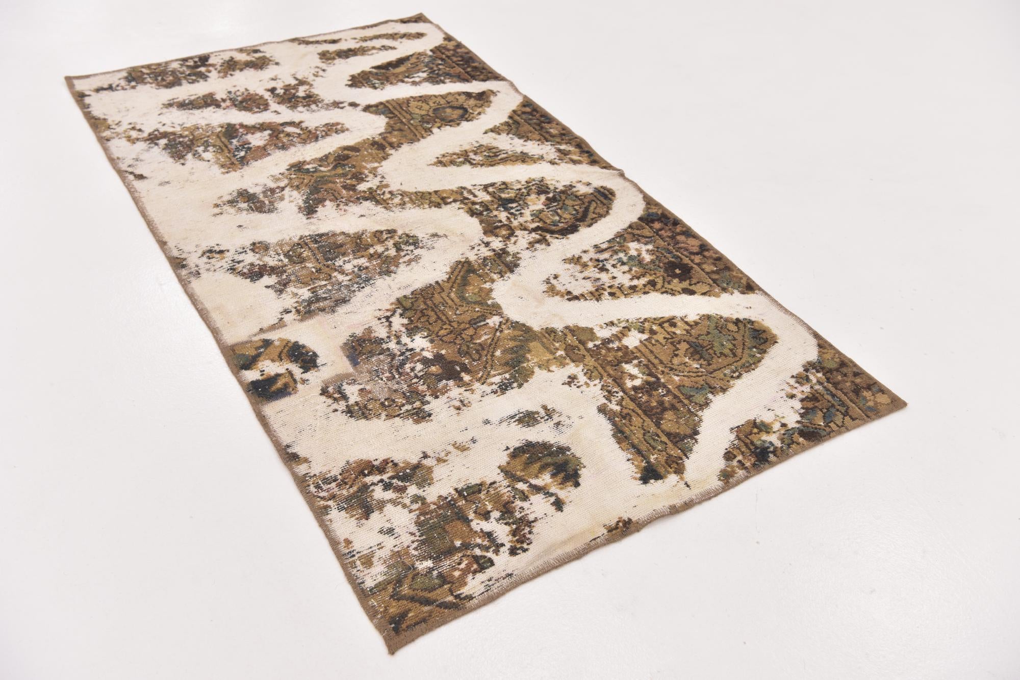 3' 4 x 6' Hand Knotted Ultra Vintage Persian Wool Rug