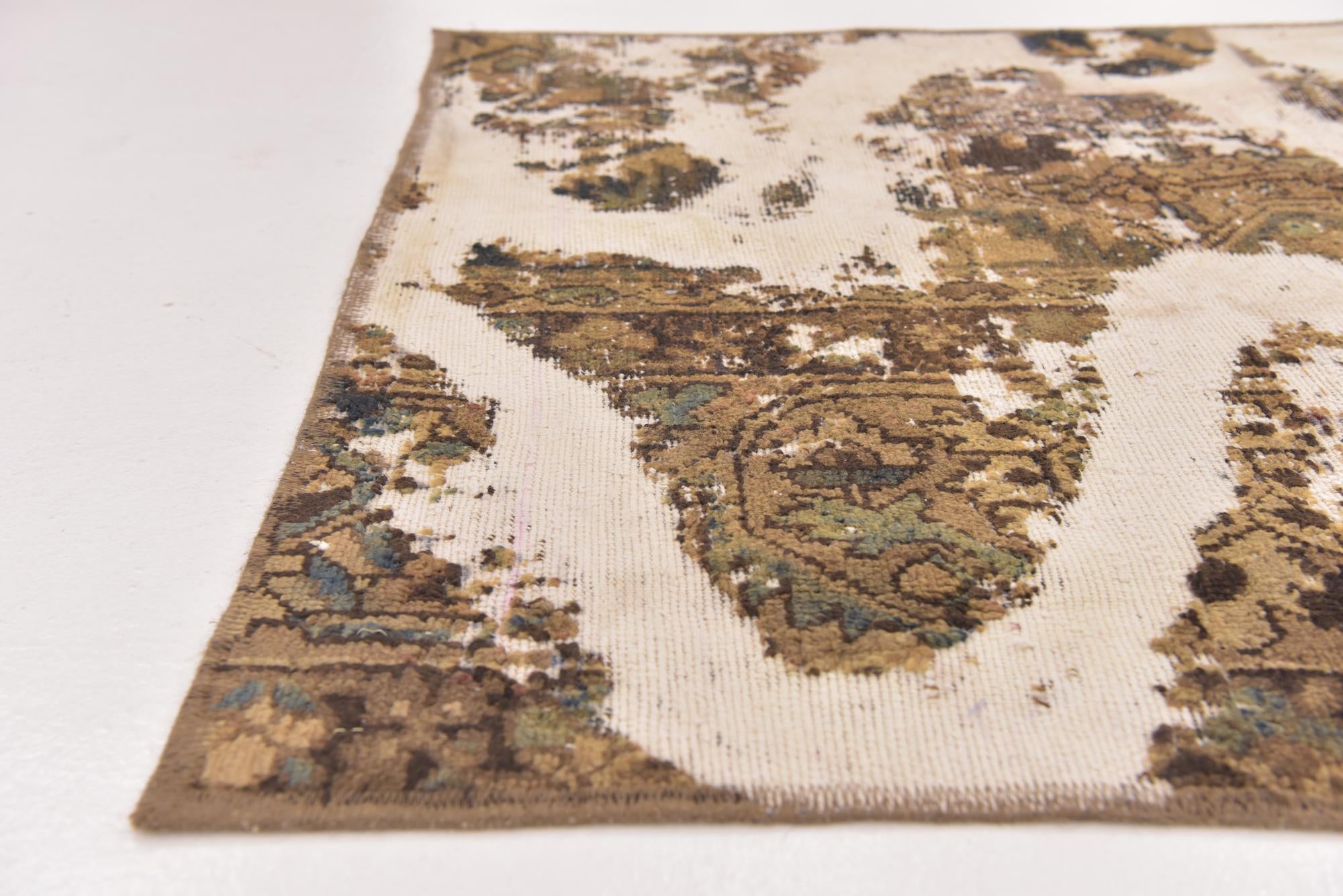 3' 4 x 6' Hand Knotted Ultra Vintage Persian Wool Rug
