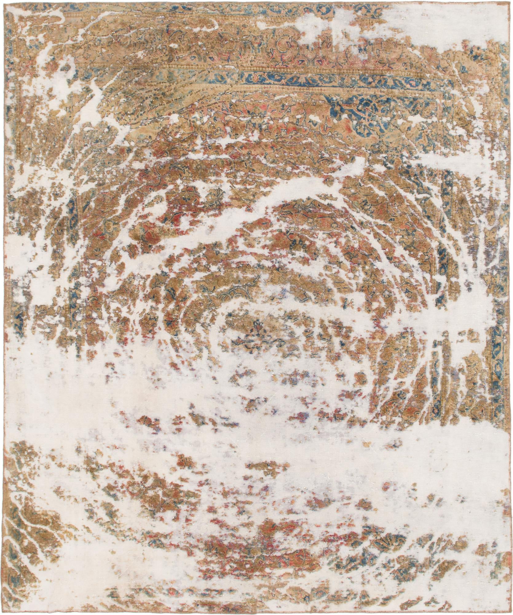 9' 5 x 11' 4 Hand Knotted Ultra Vintage Persian Wool Rug