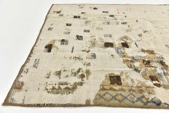 3' 9 x 5' 8 Hand Knotted Ultra Vintage Persian Wool Rug