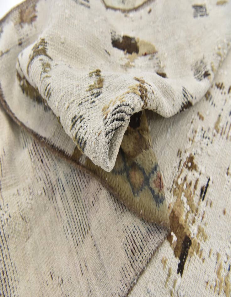 Detail image of 3' 9 x 5' 8  Hand Knotted Ultra Vintage Persian Wool Rug