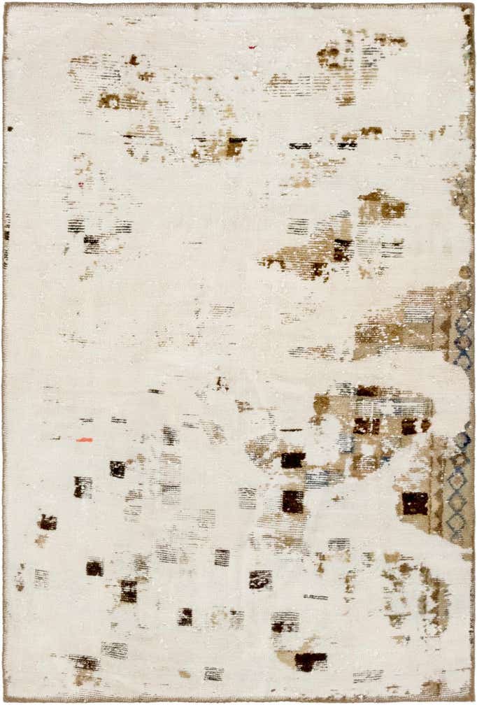 3' 9 x 5' 8 Hand Knotted Ultra Vintage Persian Wool Rug