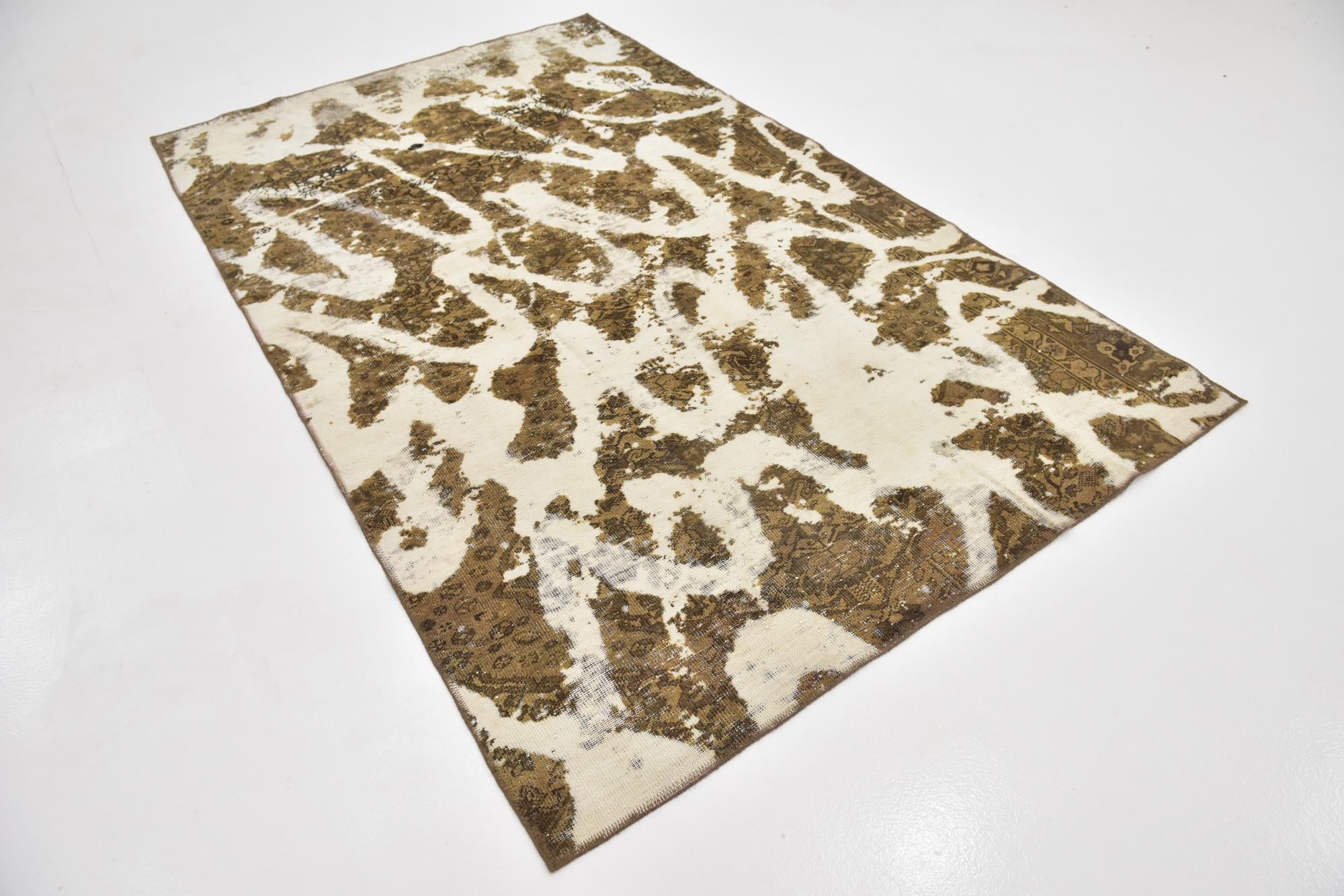 5' 4 x 8' 10 Hand Knotted Ultra Vintage Persian Wool Rug