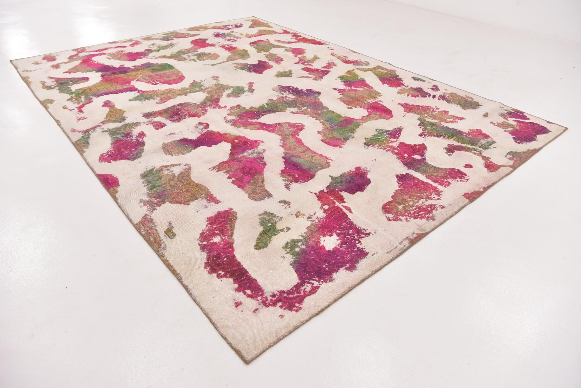 9' 5 x 12' 6 Hand Knotted Ultra Vintage Persian Wool Rug