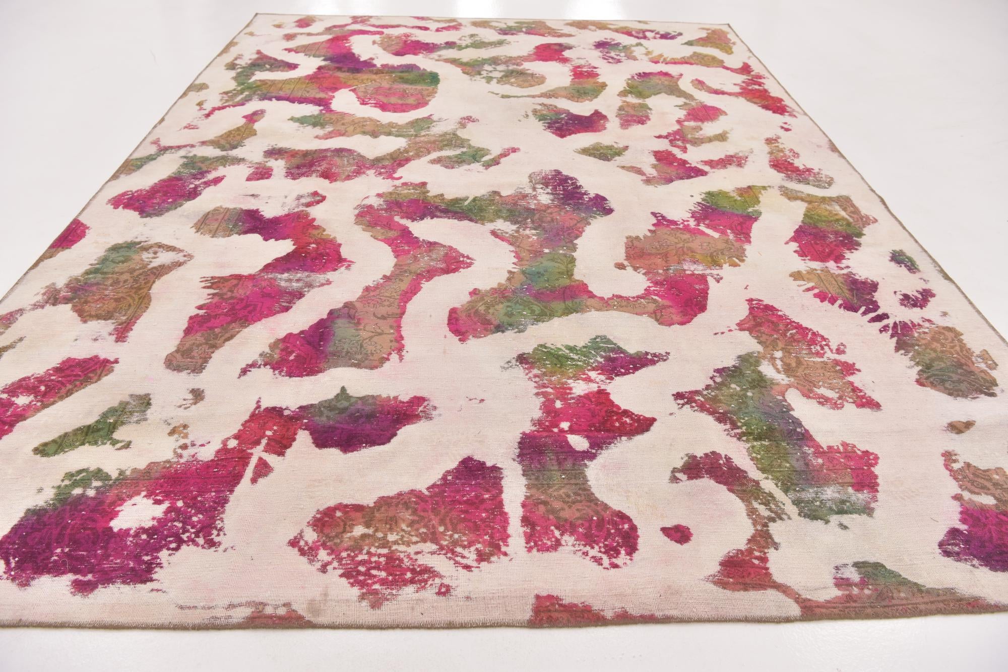 9' 5 x 12' 6 Hand Knotted Ultra Vintage Persian Wool Rug