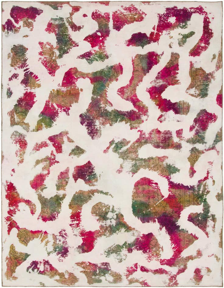 Detail image of 9' 5 x 12' 6 Hand Knotted Ultra Vintage Persian Wool Rug
