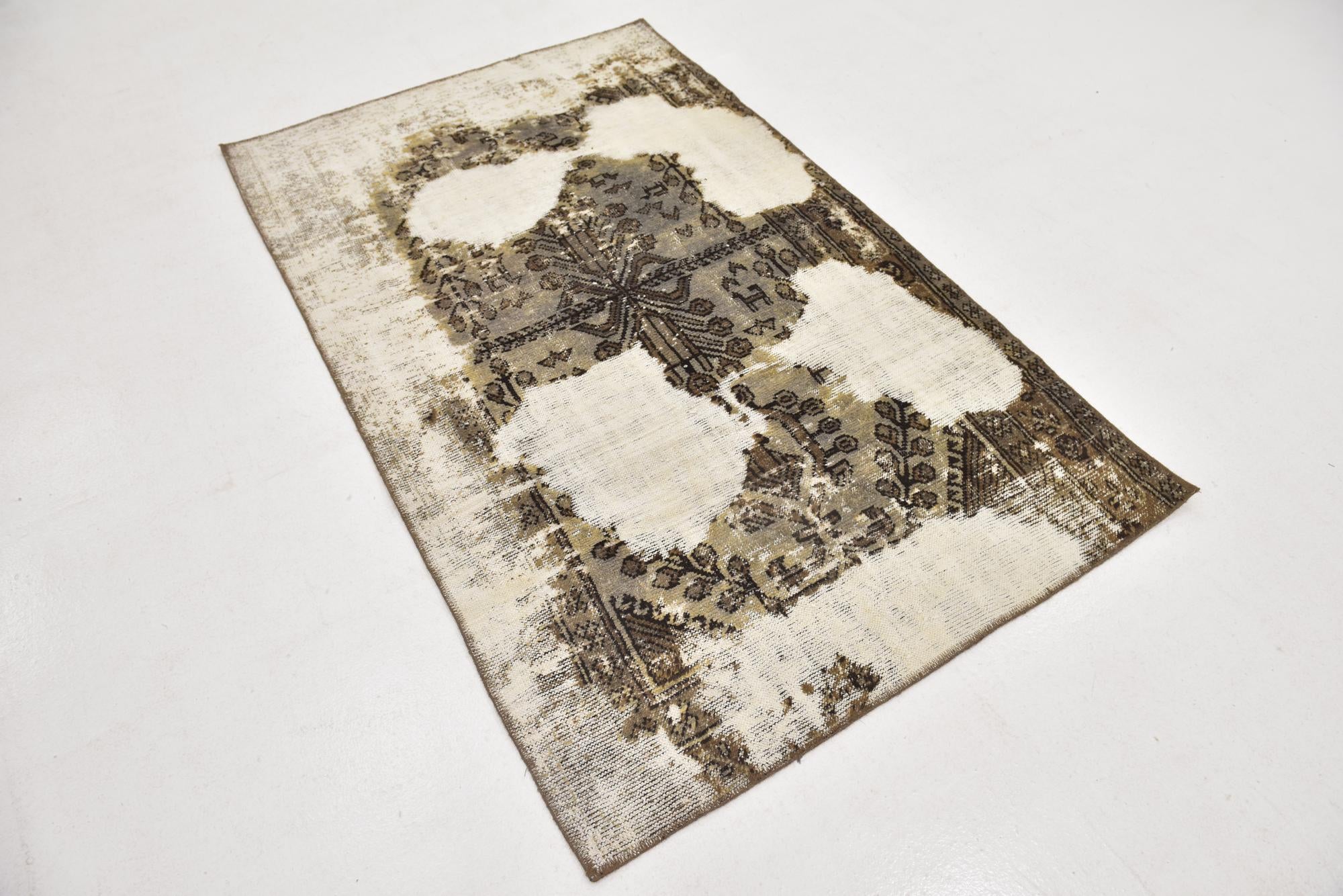 3' 10 x 6' 2 Hand Knotted Ultra Vintage Persian Wool Rug