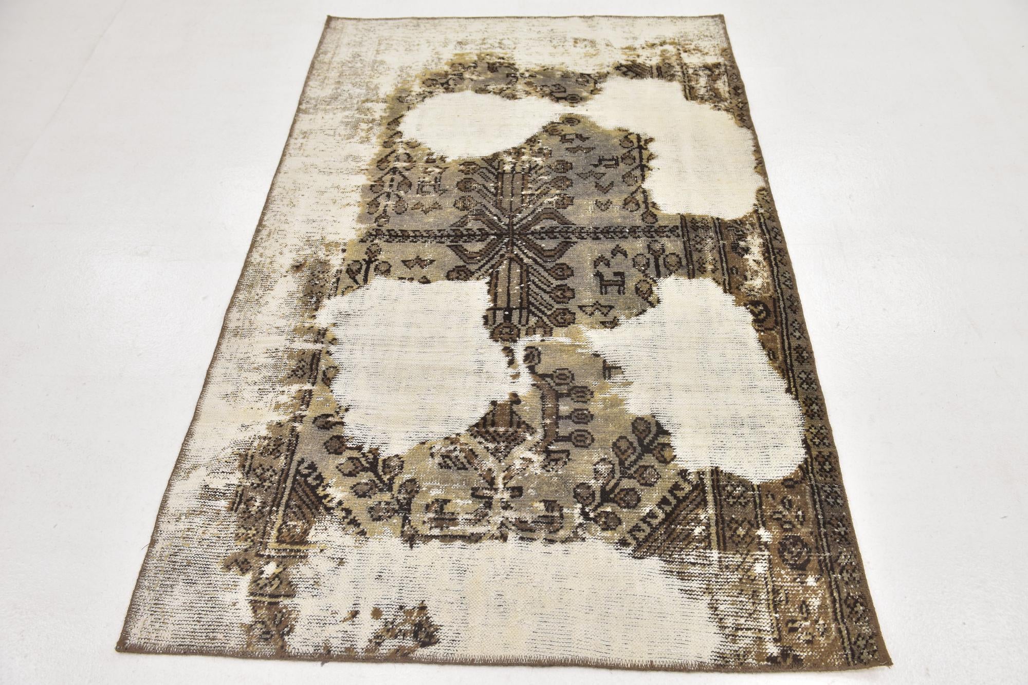 3' 10 x 6' 2 Hand Knotted Ultra Vintage Persian Wool Rug
