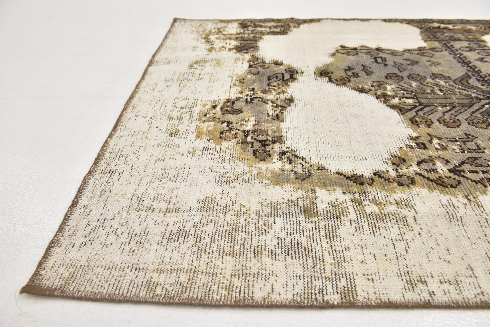 3' 10 x 6' 2 Hand Knotted Ultra Vintage Persian Wool Rug