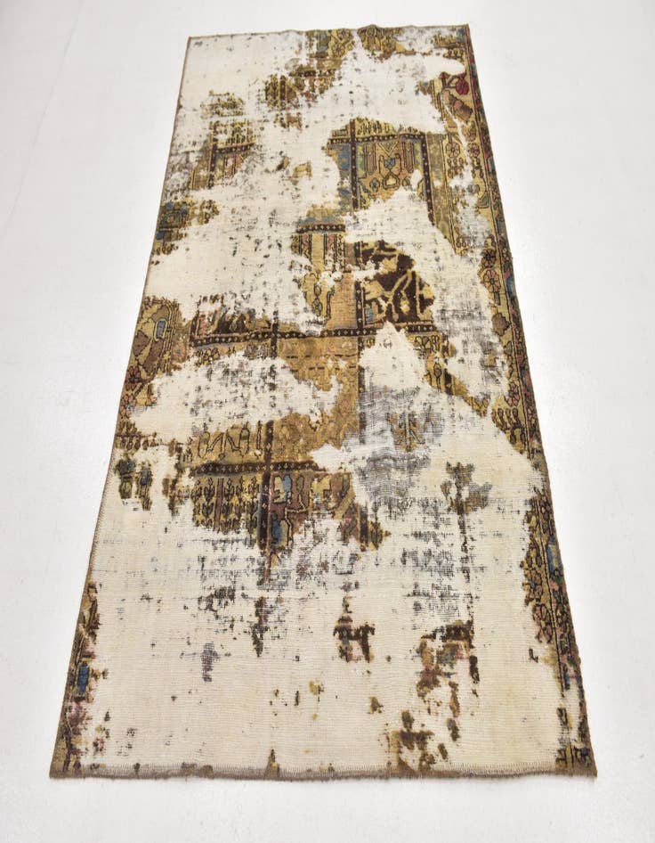 Detail image of 4' 5 x 6' 2  Hand Knotted Ultra Vintage Persian Wool Rug