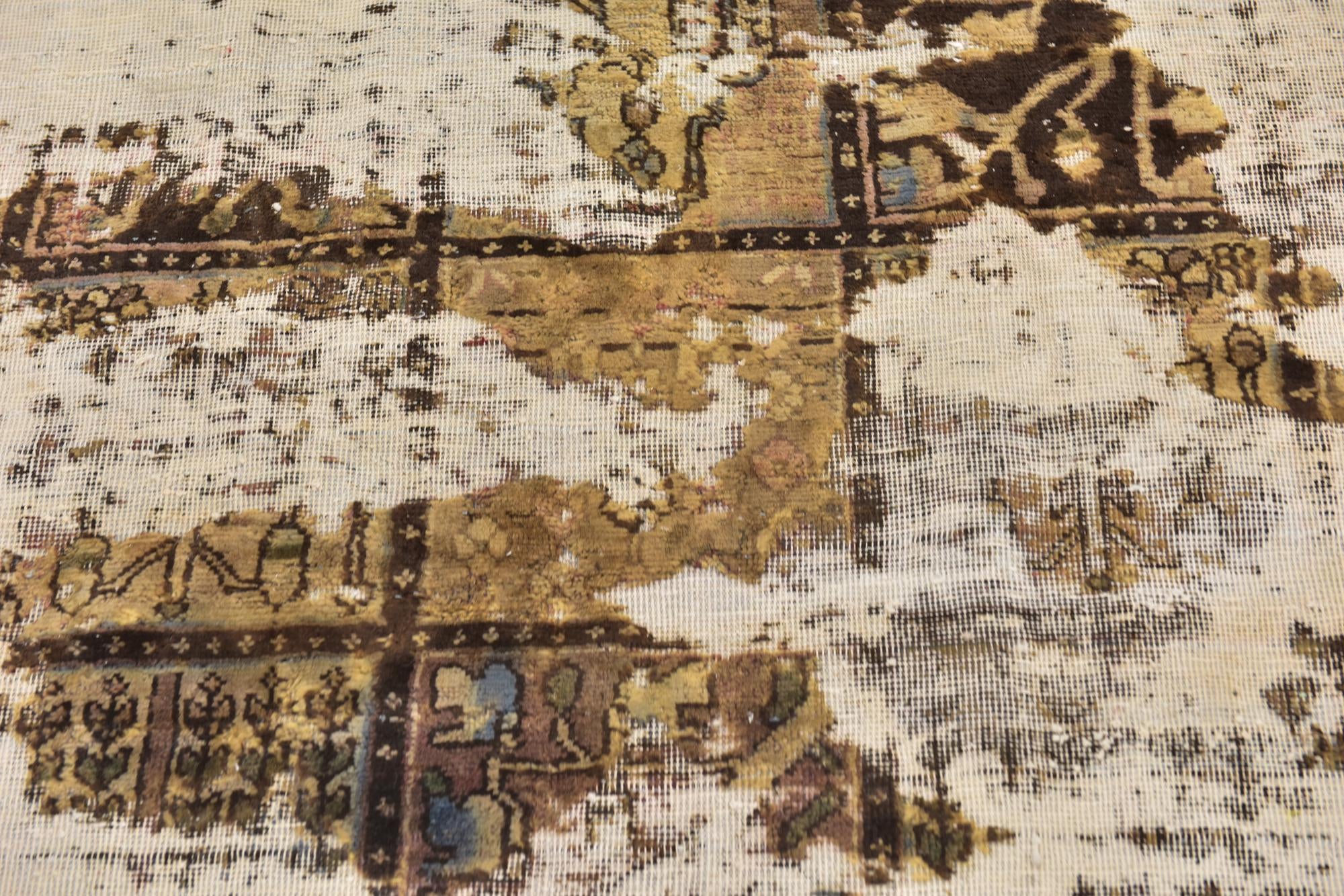 4' 5 x 6' 2 Hand Knotted Ultra Vintage Persian Wool Rug
